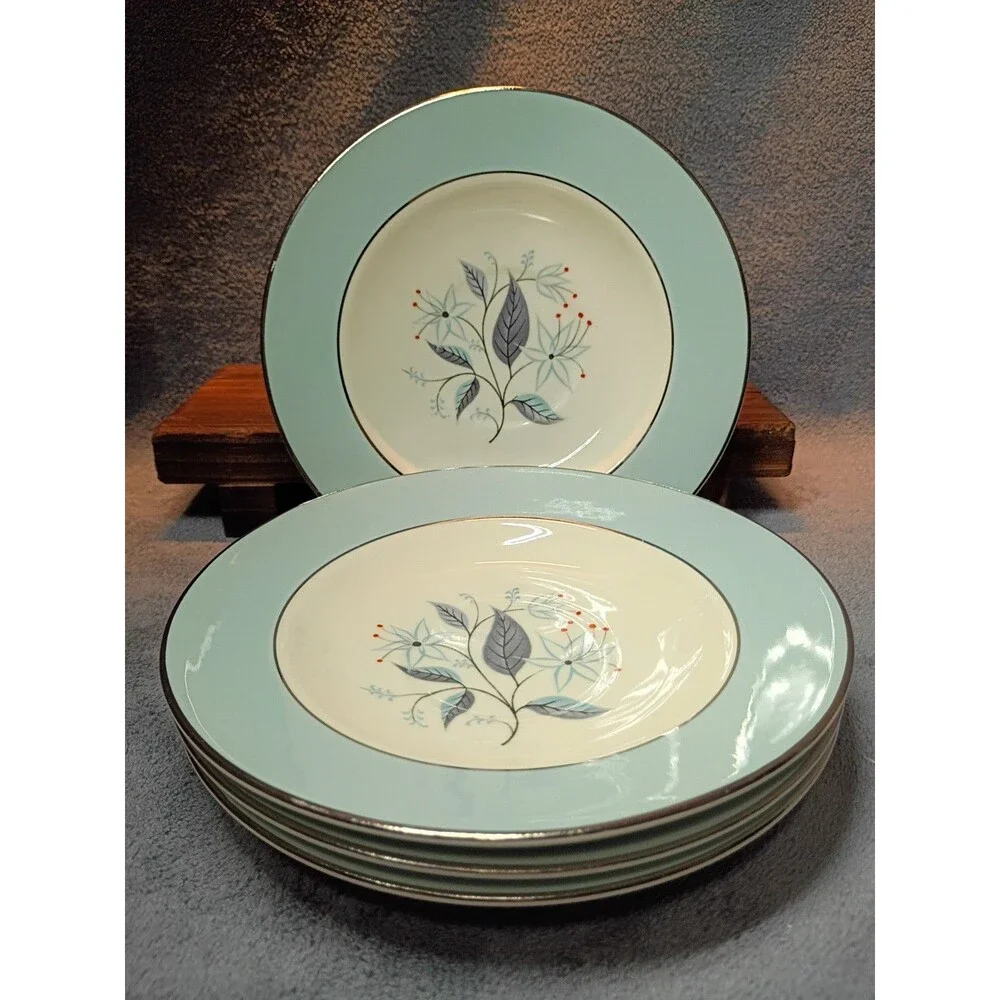 Homer Laughlin Eggshell Cavalier Dianne 4 Bread Butter Plates 6-1/4